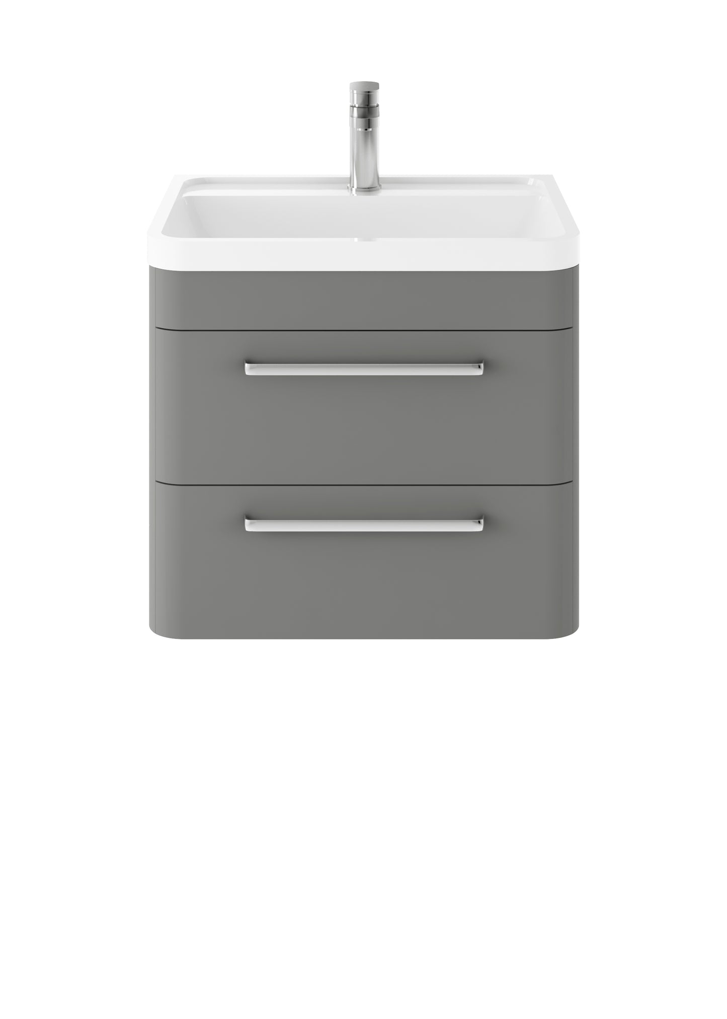 Hudson Reed Wall Hung 600mm Cabinet & Polymarble Basin