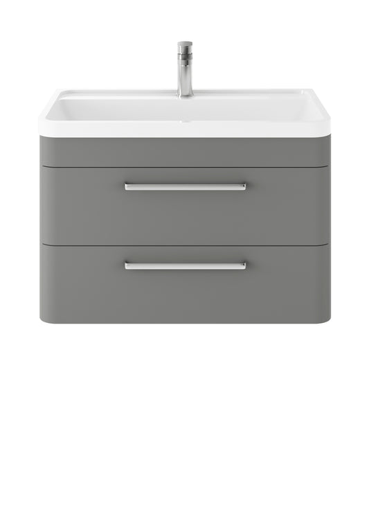Hudson Reed Wall Hung 800mm Cabinet & Polymarble Basin