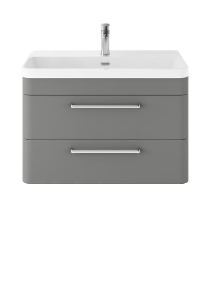 Hudson Reed Wall Hung 800mm Cabinet & Thin Edge Ceramic Basin