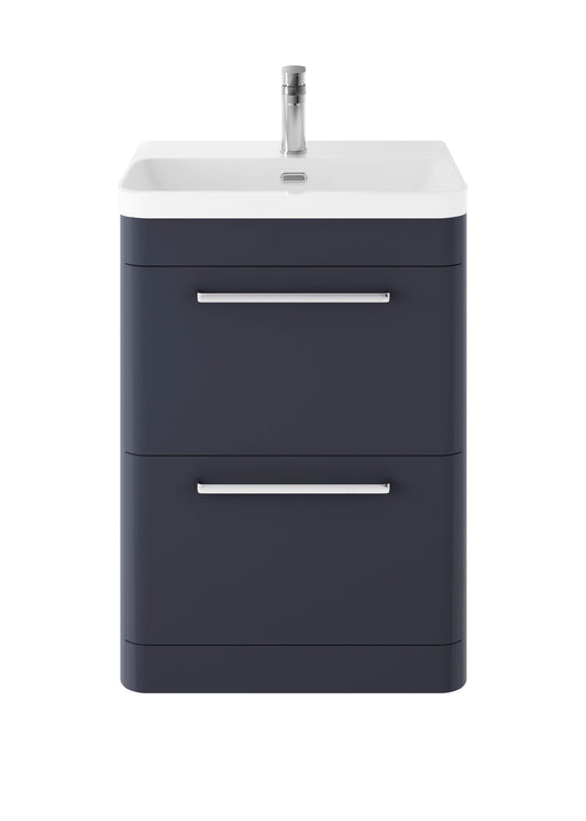 Hudson Reed Floor Standing 600mm Cabinet & Thin Edge Ceramic Basin