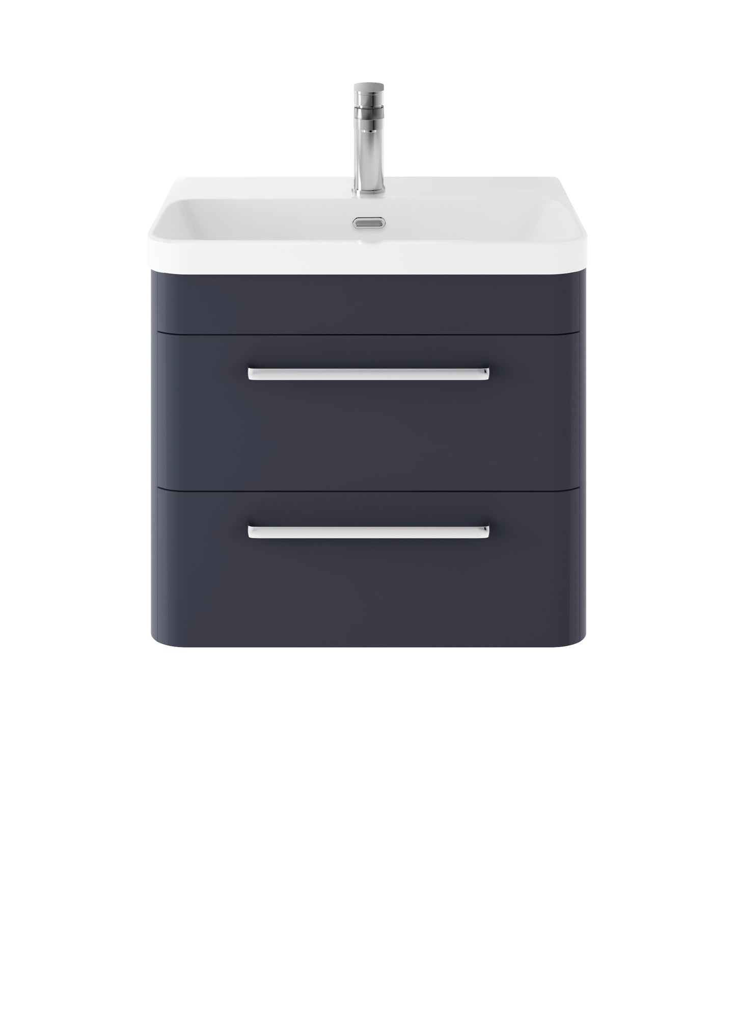 Hudson Reed Wall Hung 600mm Cabinet & Thin Edge Ceramic Basin