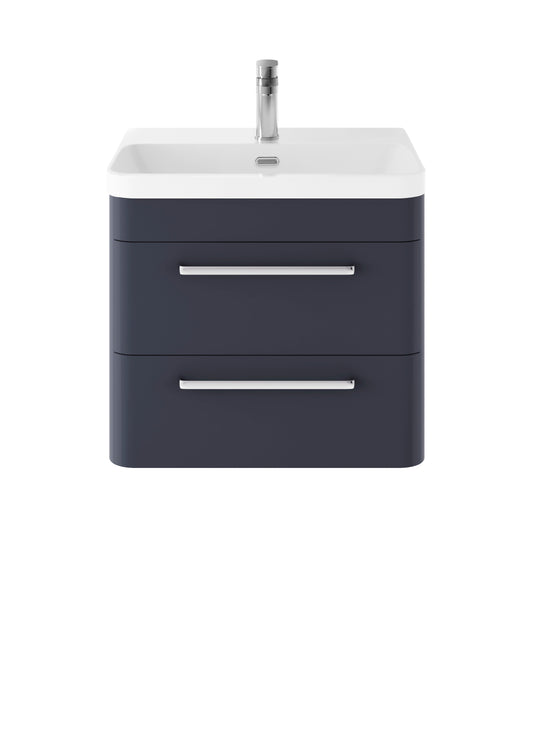 Hudson Reed Wall Hung 600mm Cabinet & Thin Edge Ceramic Basin