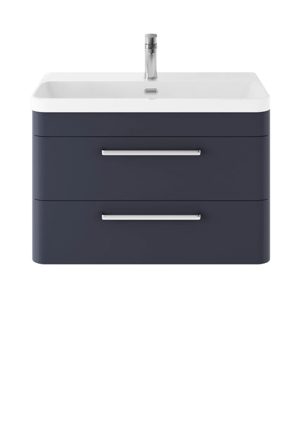 Hudson Reed Wall Hung 800mm Cabinet & Thin Edge Ceramic Basin
