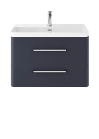Hudson Reed Wall Hung 800mm Cabinet & Thin Edge Ceramic Basin