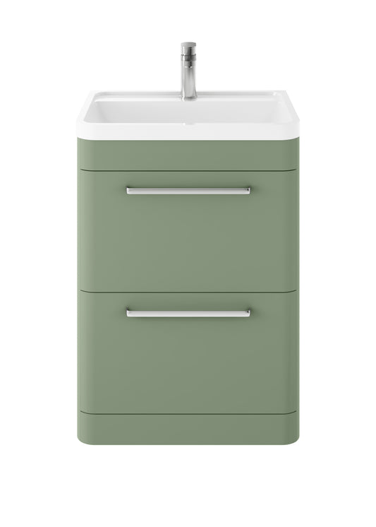 Hudson Reed Floor Standing 600mm Cabinet & Polymarble Basin