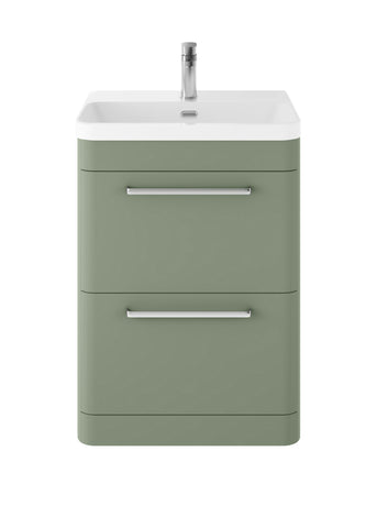 Hudson Reed Floor Standing 600mm Cabinet & Thin Edge Ceramic Basin