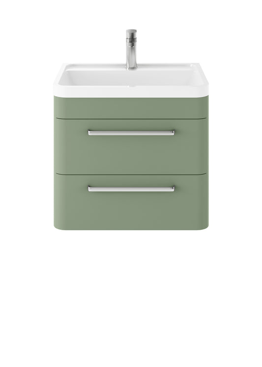 Hudson Reed Wall Hung 600mm Cabinet & Polymarble Basin