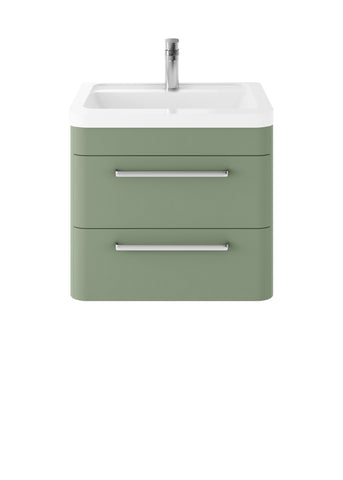 Hudson Reed Wall Hung 600mm Cabinet & Ceramic Basin