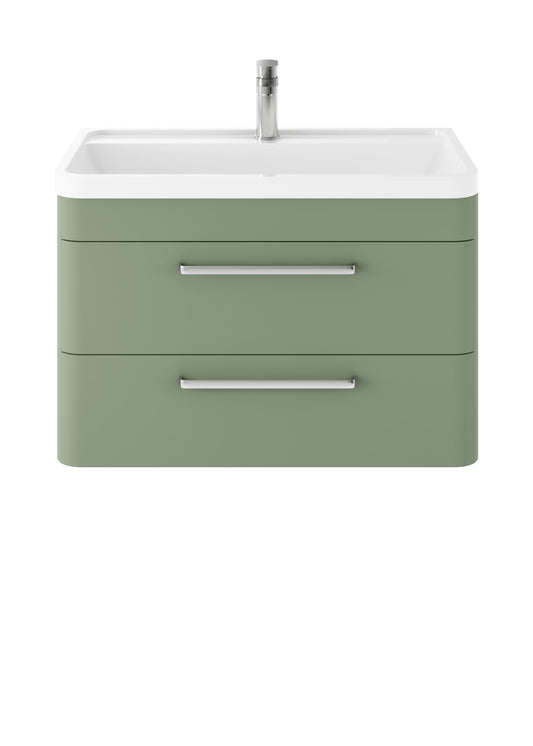 Hudson Reed Wall Hung 800mm Cabinet & Polymarble Basin