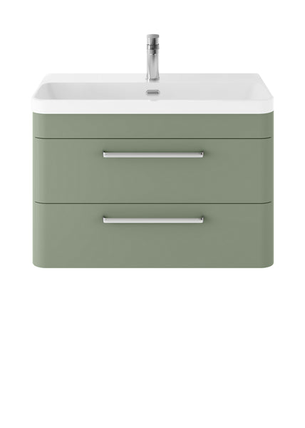 Hudson Reed Wall Hung 800mm Cabinet & Thin Edge Ceramic Basin