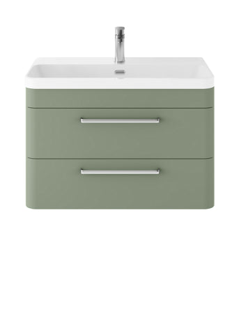 Hudson Reed Wall Hung 800mm Cabinet & Thin Edge Ceramic Basin