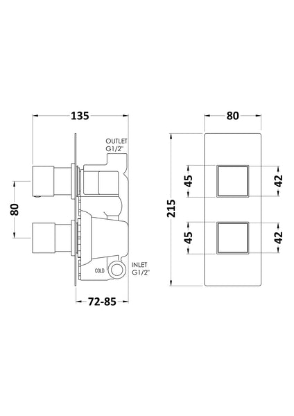 Hudson Reed Twin Valve