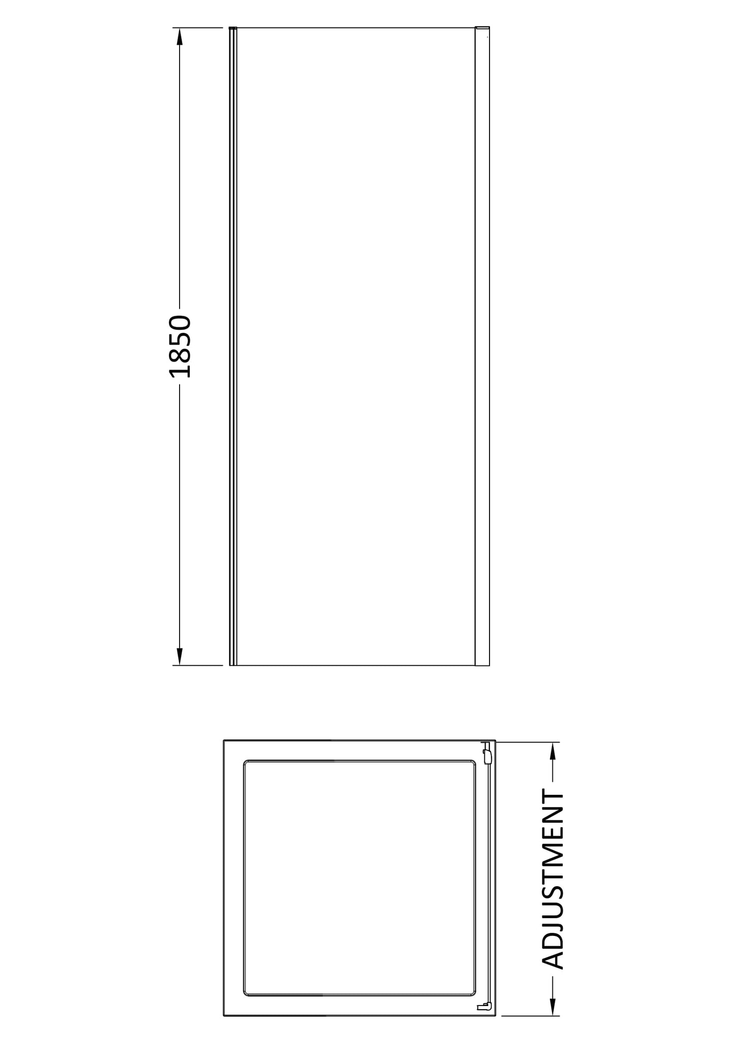 NUIE 1850 x 700mm Side Panel