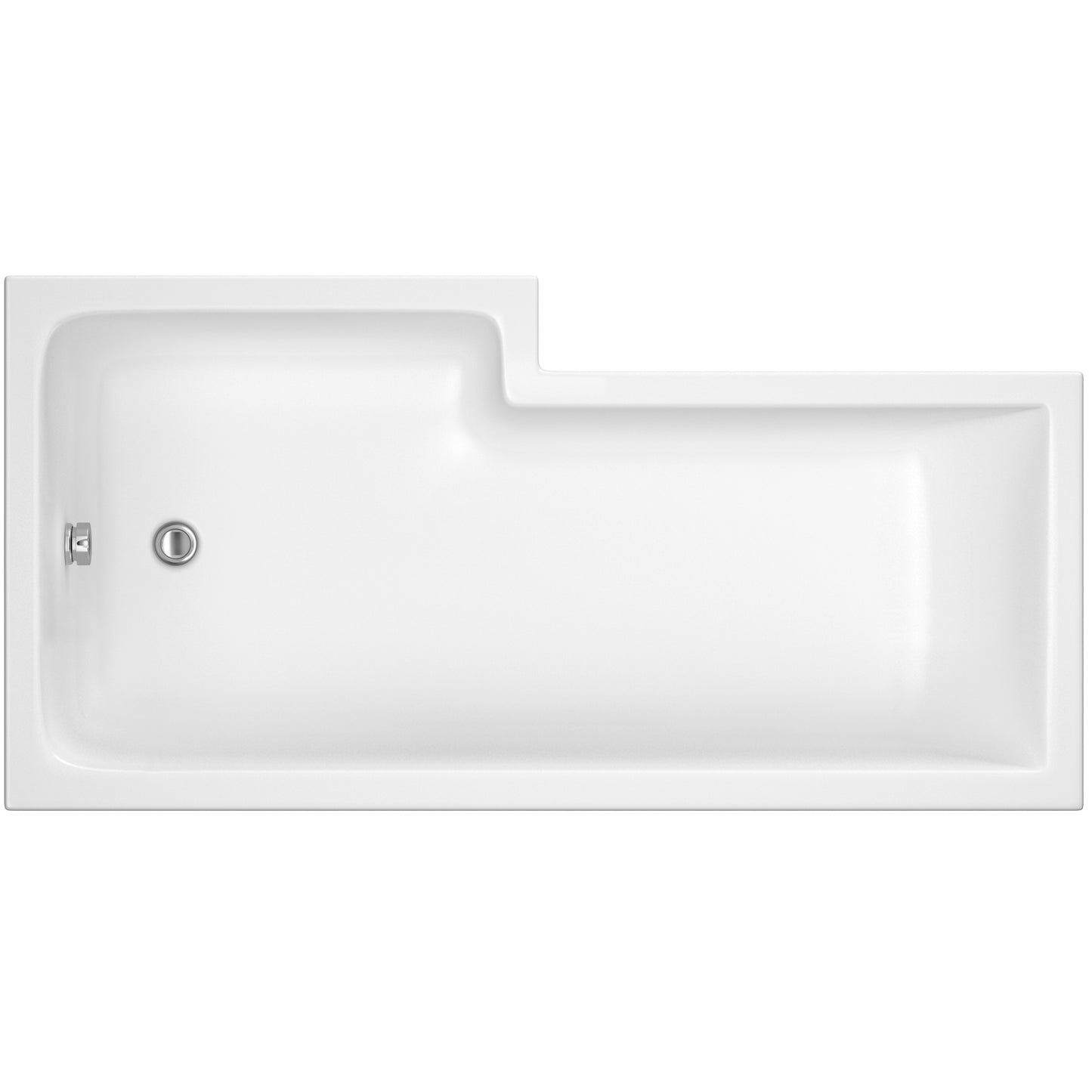 NUIE 1700mm Right Hand Square Shower Bath