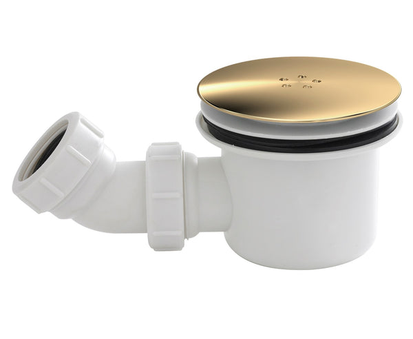 NUIE White & Brass Fast Flow Shower Waste