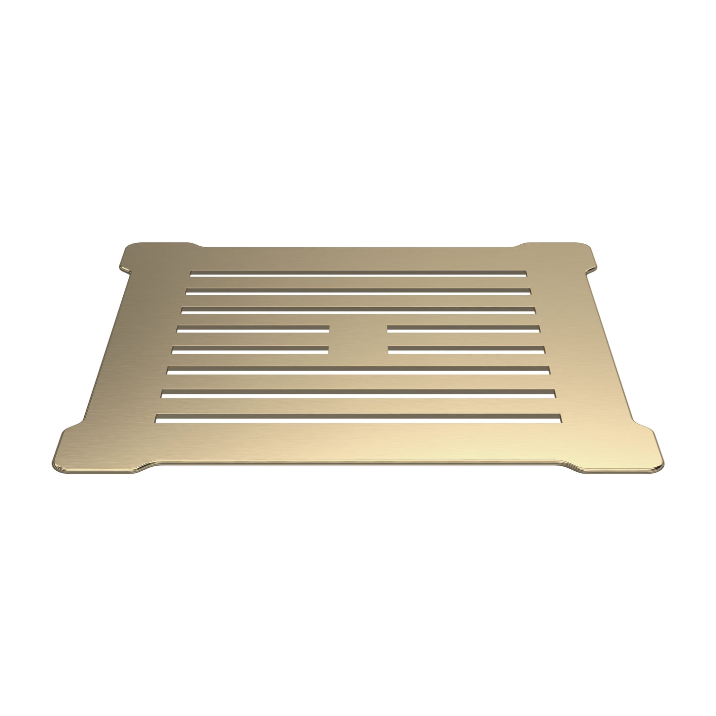 NUIE Square Shower Waste With Brushed Brass Top