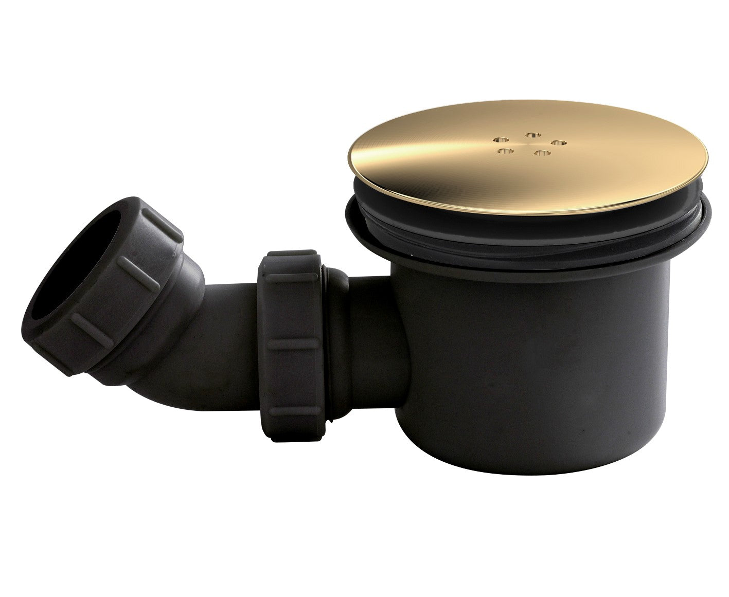 NUIE Black & Brass Fast Flow Shower Waste