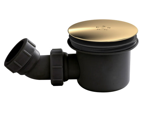 NUIE Black & Brass Fast Flow Shower Waste