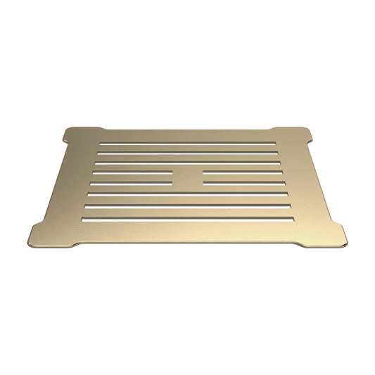 NUIE Square Shower Waste With Brushed Brass Top