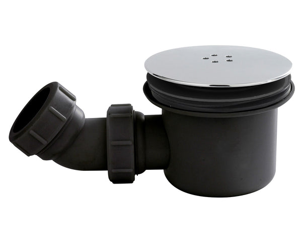 NUIE Black & Chrome Fast Flow Shower Waste