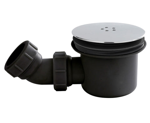 NUIE Black & Chrome Fast Flow Shower Waste