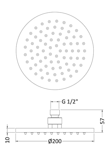 NUIE Round LED Fixed Head