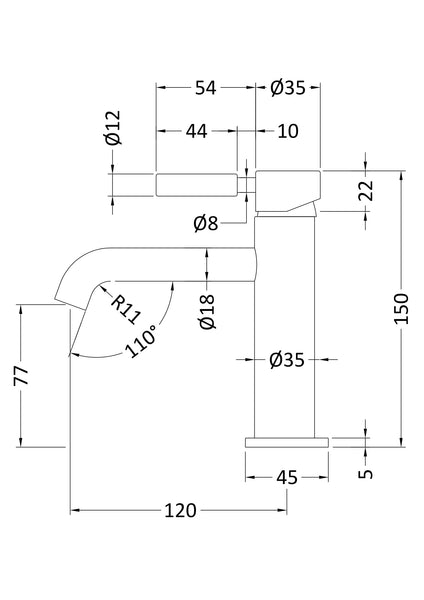 Hudson Reed Mono Basin Mixer