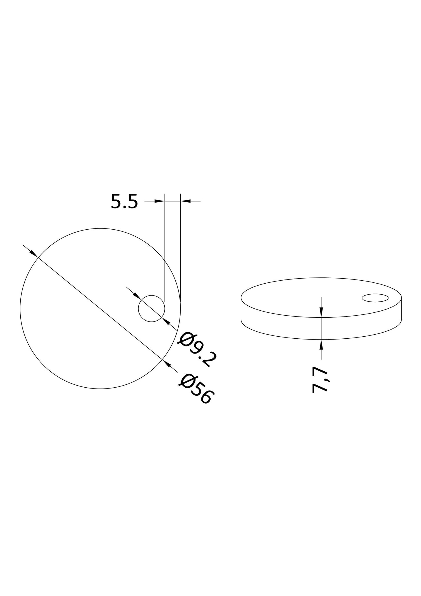 NUIE Matt White Toilet Seat Cover Caps