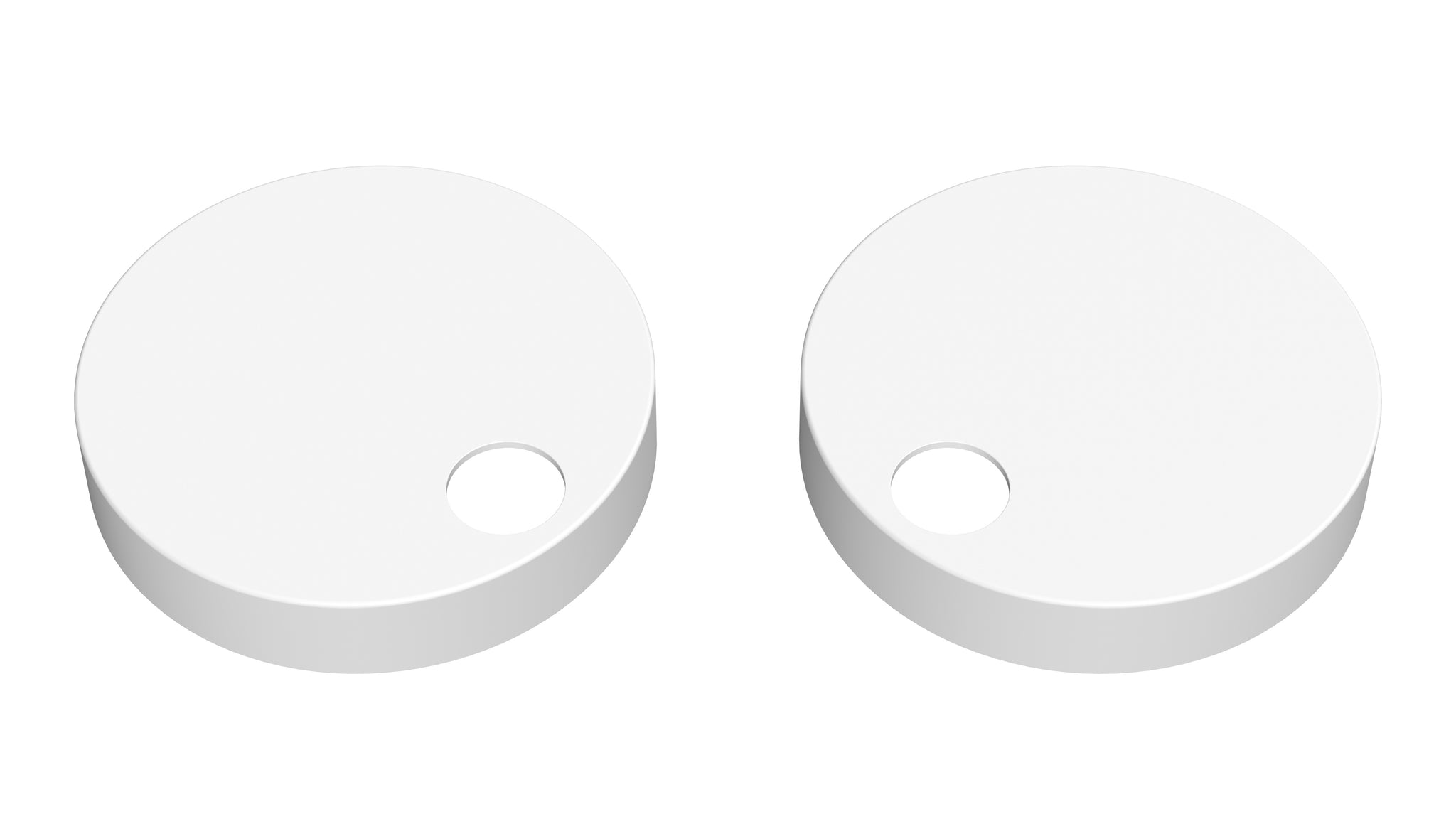 NUIE Matt White Toilet Seat Cover Caps