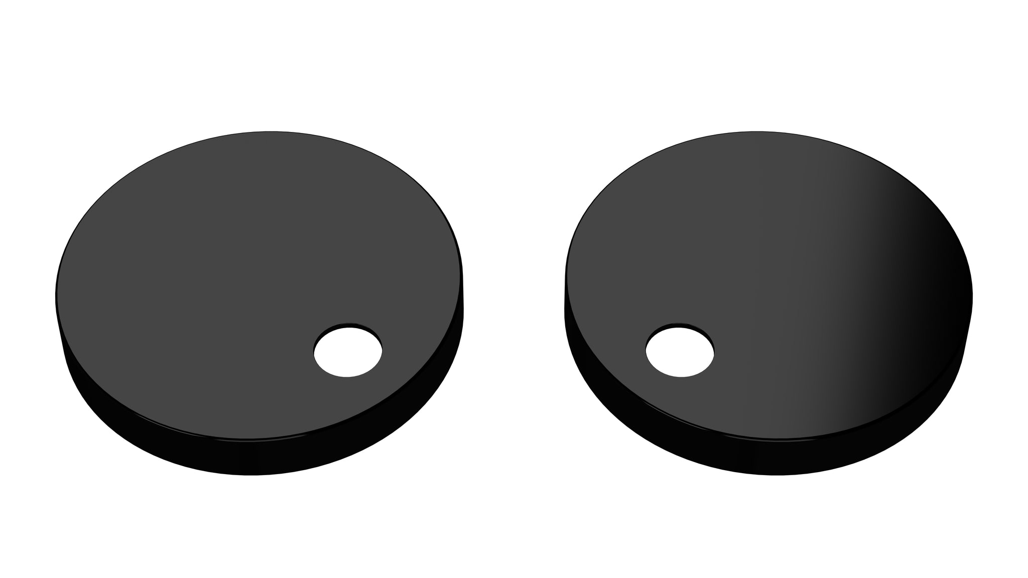 NUIE Matt Black Toilet Seat Cover Caps Black