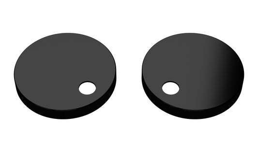 NUIE Matt Black Toilet Seat Cover Caps Black