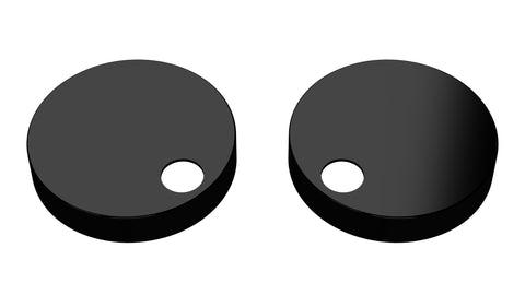 NUIE Matt Black Toilet Seat Cover Caps