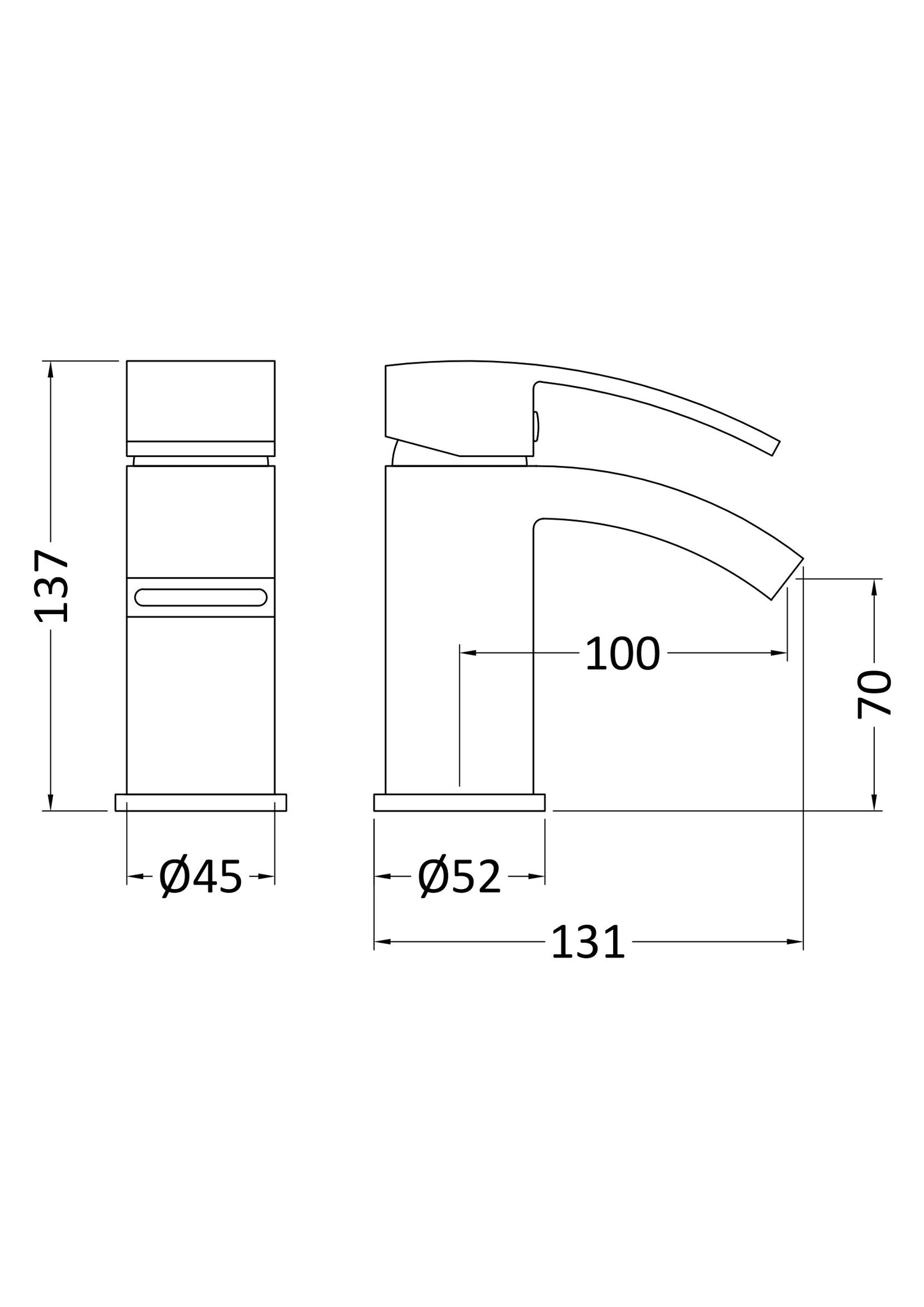NUIE Mini Mono Basin Mixer