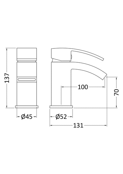 NUIE Mini Mono Basin Mixer