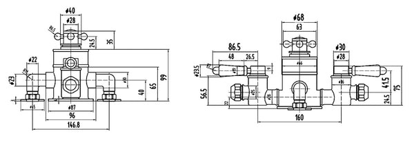 Hudson Reed Triple Thermostatic Shower Valve