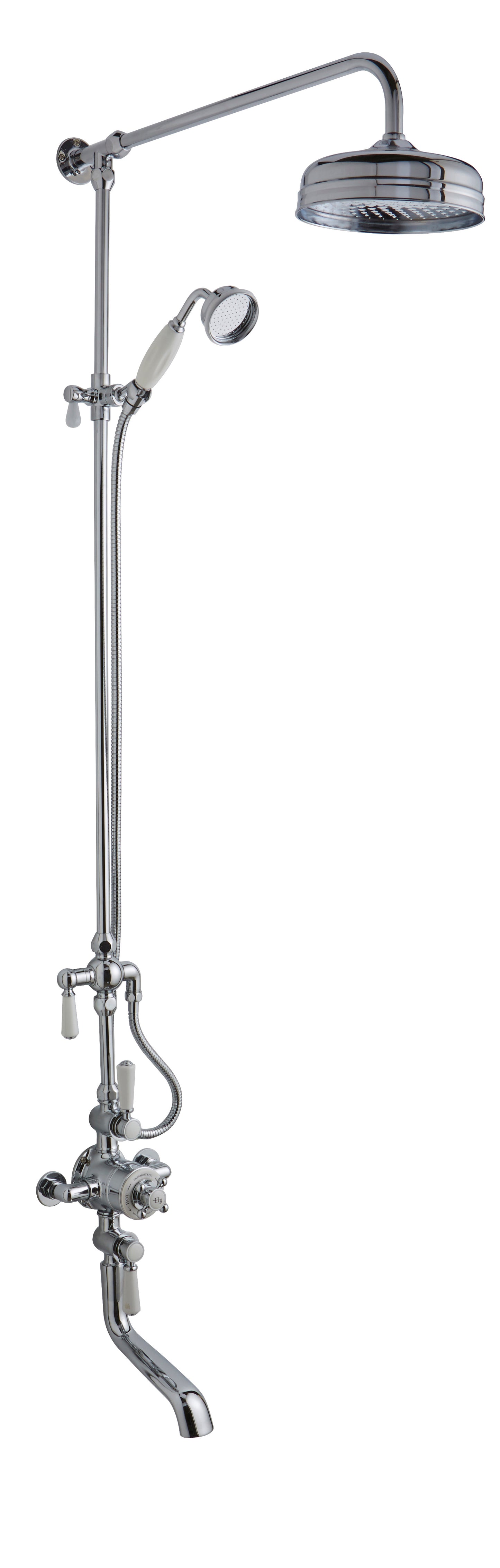 Hudson Reed Triple Thermostatic Shower Valve With Rigid Riser