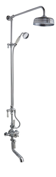 Hudson Reed Triple Thermostatic Shower Valve With Rigid Riser