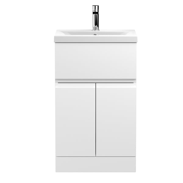 Hudson Reed 500mm Floor Standing 2-Door/Drawer Vanity Unit & Basin 1