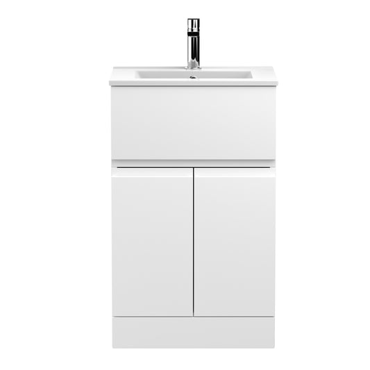 Hudson Reed 500mm Floor Standing 2-Door/Drawer Vanity Unit & Basin 2