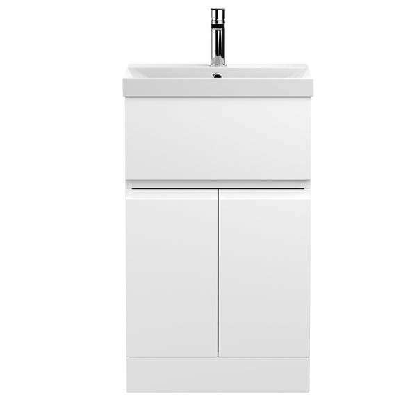 Hudson Reed 500mm Floor Standing 2-Door/Drawer Vanity Unit & Basin 3