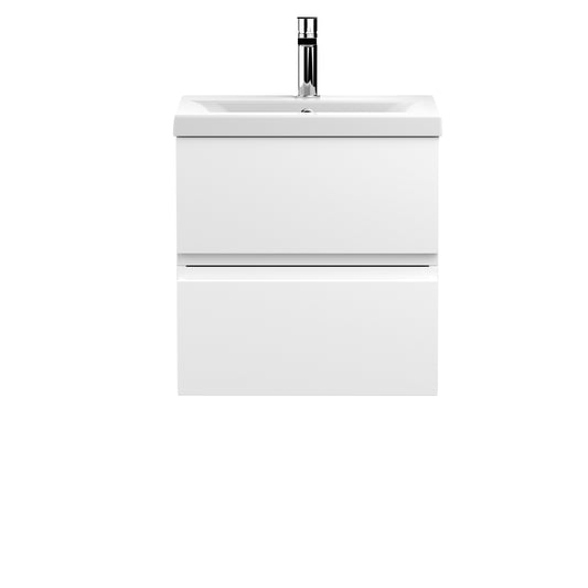Hudson Reed 500mm Wall Hung 2-Drawer Vanity Unit & Basin 1