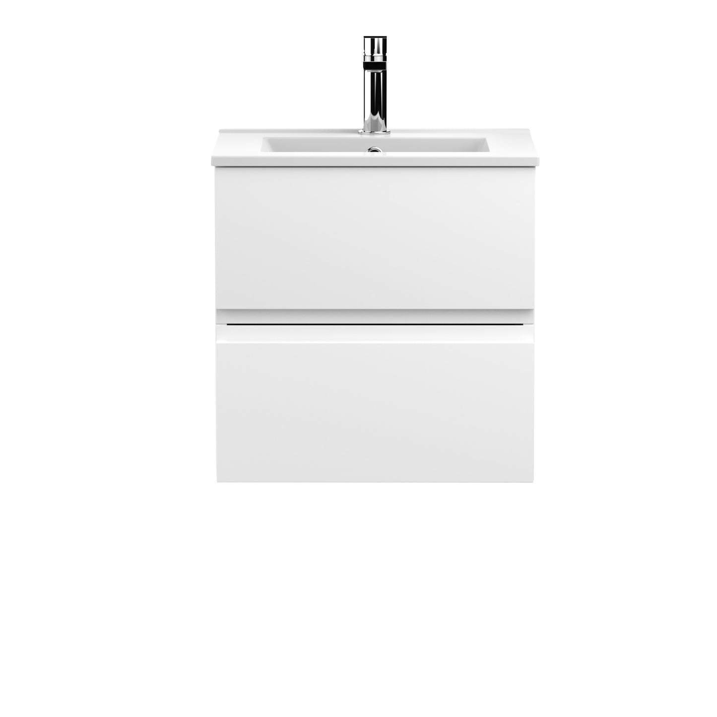 Hudson Reed 500mm Wall Hung 2-Drawer Vanity Unit & Basin 2