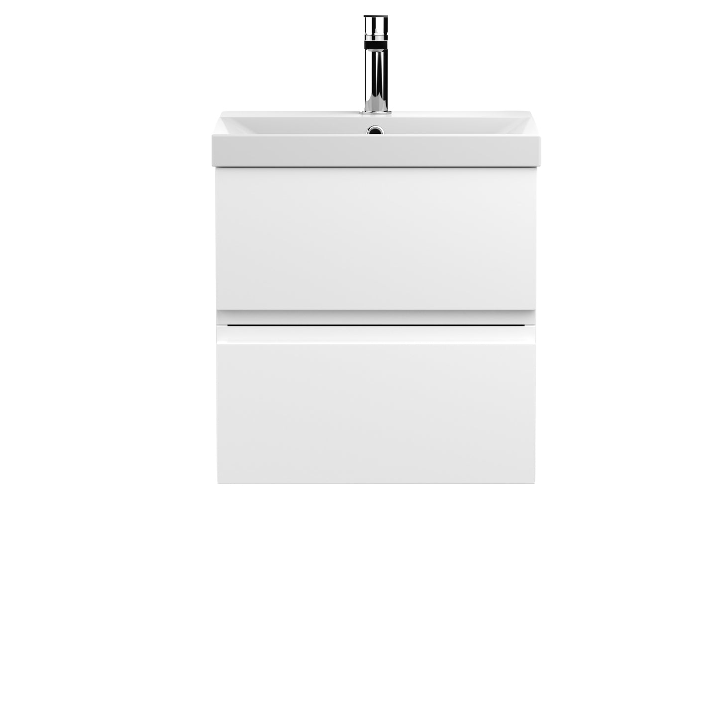 Hudson Reed 500mm Wall Hung 2-Drawer Vanity Unit & Basin 3