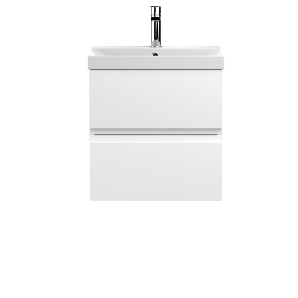 Hudson Reed 500mm Wall Hung 2-Drawer Vanity Unit & Basin 3