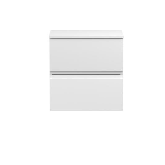 Hudson Reed 500mm Wall Hung 2-Drawer Vanity Unit & Worktop
