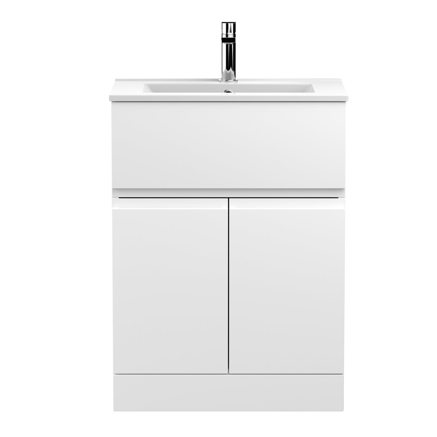 Hudson Reed 600mm Floor Standing 2-Door/Drawer Vanity Unit & Basin 2