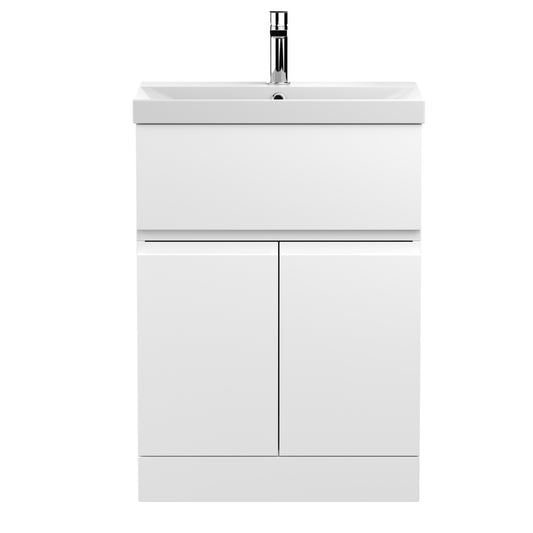 Hudson Reed 600mm Floor Standing 2-Door/Drawer Vanity Unit & Basin 3