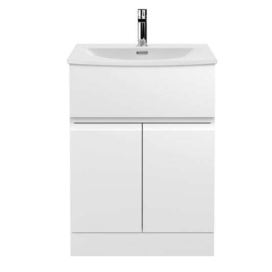 Hudson Reed 600mm Floor Standing 2 Door/Drawer Vanity Unit & Basin 4