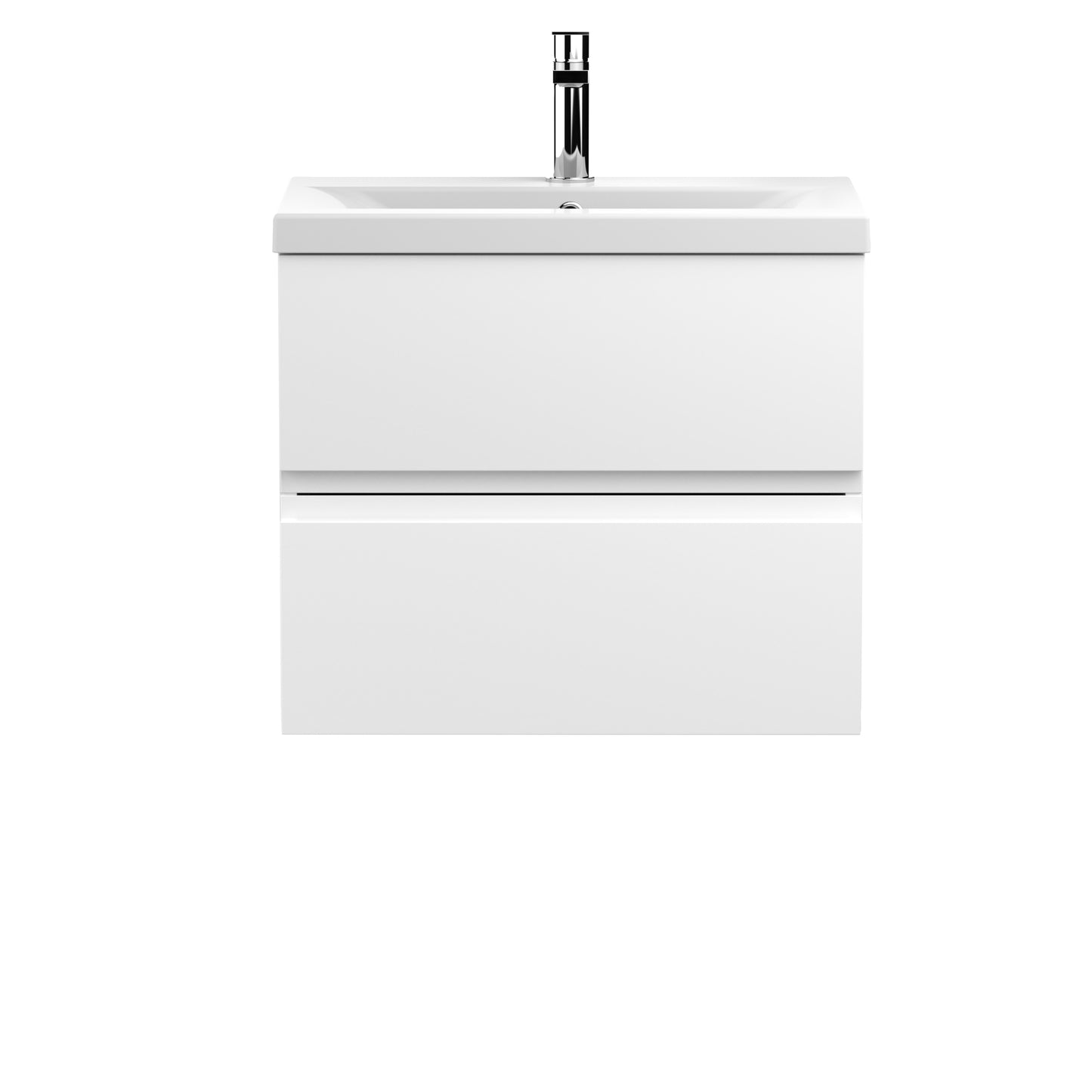 Hudson Reed 600mm Wall Hung 2-Drawer Vanity Unit & Basin 1
