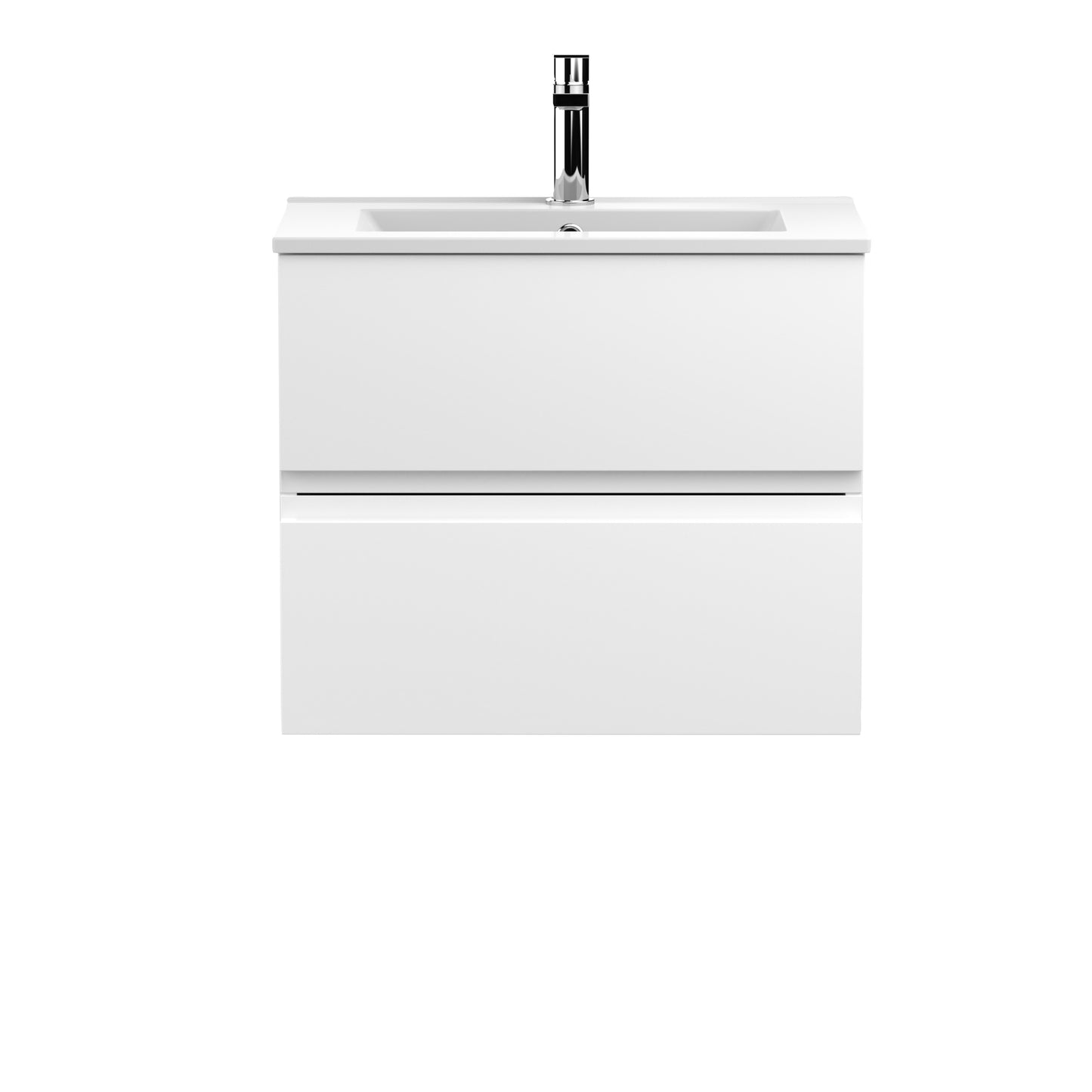 Hudson Reed 600mm Wall Hung 2-Drawer Vanity Unit & Basin 2